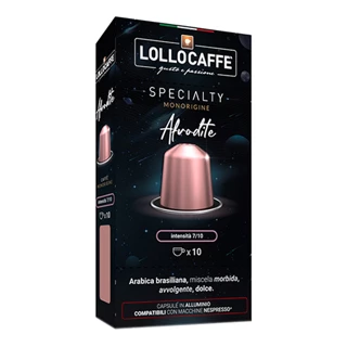 Capsule Lollo Caffè Specialty Afrodite compatibili Nespresso Alluminio 10