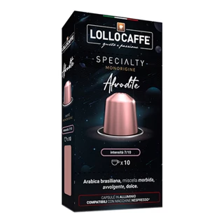 Capsule Lollo Caffè Specialty Afrodite compatibili Nespresso Alluminio 100