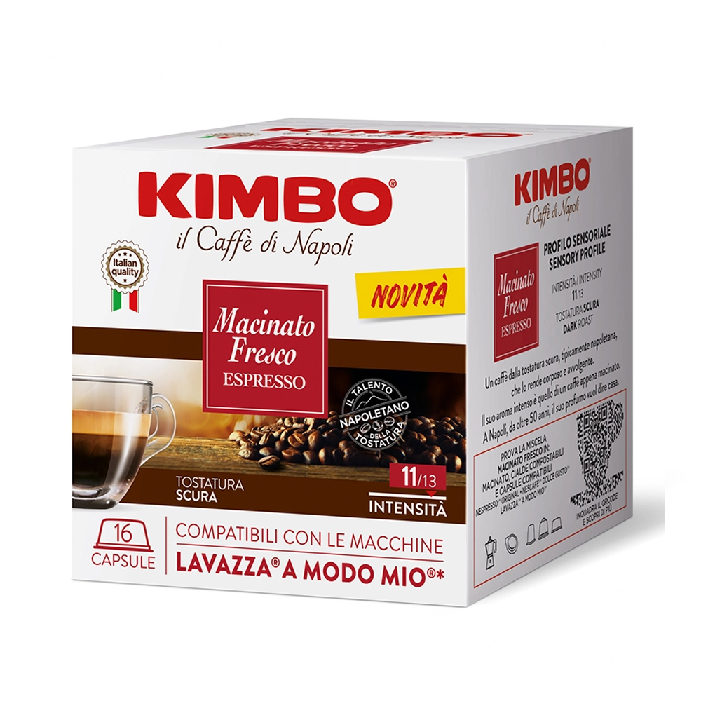 Capsule Compatibili Lavazza a Modo Mio Caffè Kimbo Espresso Fresco 16